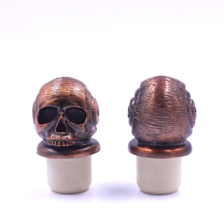 Skull Zinc Alloy Custom Polymer Stopper