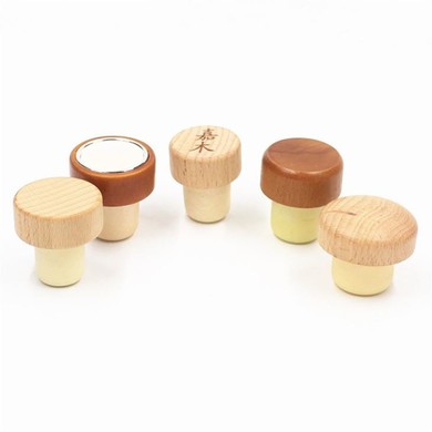 Synthetic Cork With Wooden Top Cap